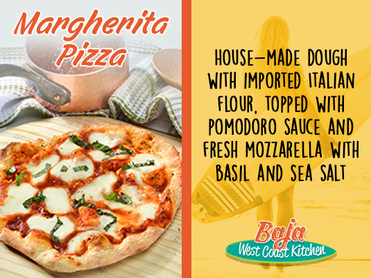 Baja Digital Menu Board Margherita Pizza